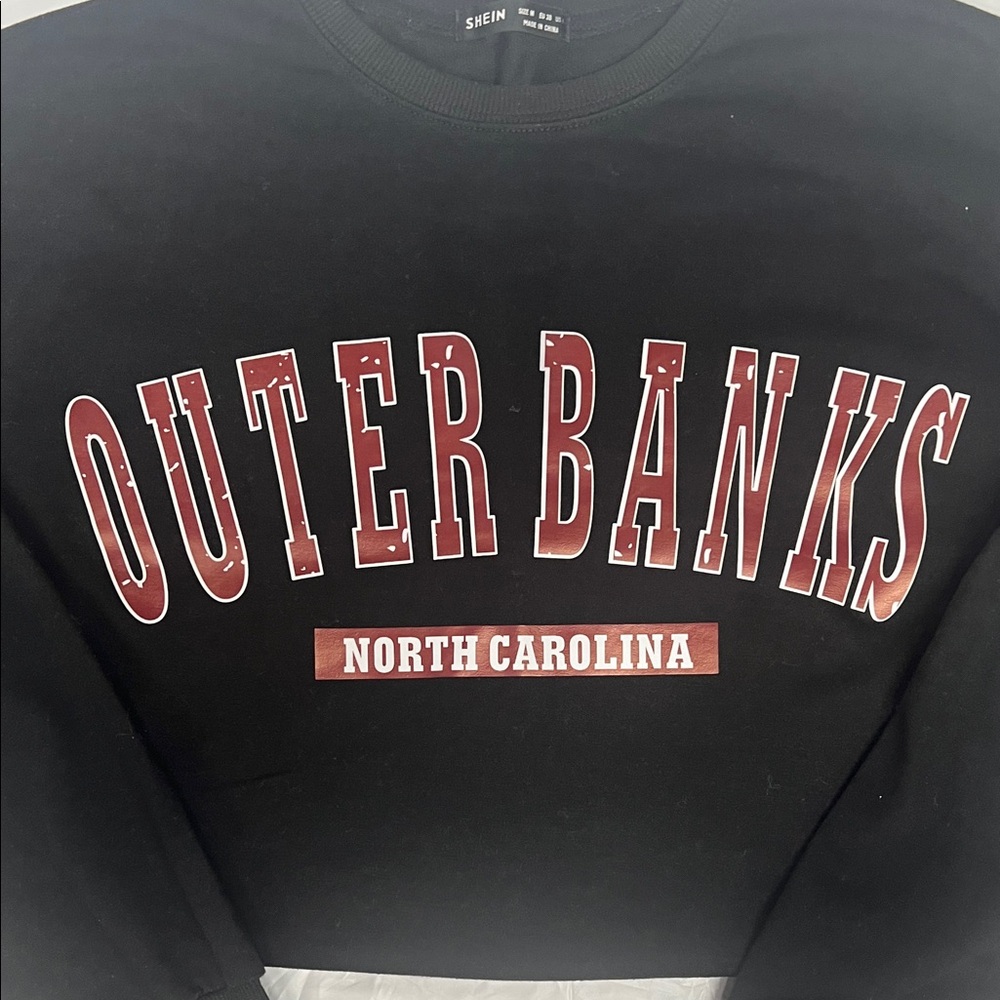 SHEIN Outer Banks Graphic Sweatshirt - Size Medium - Black/Burgundy